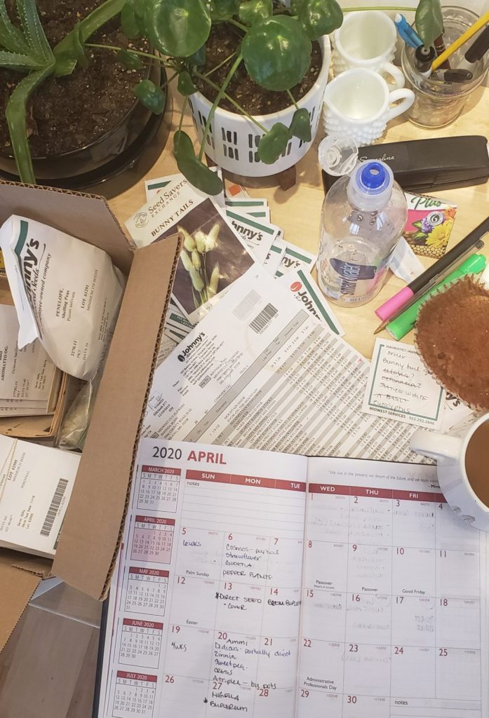 Planning the flowers. (week 5 of 2020)
