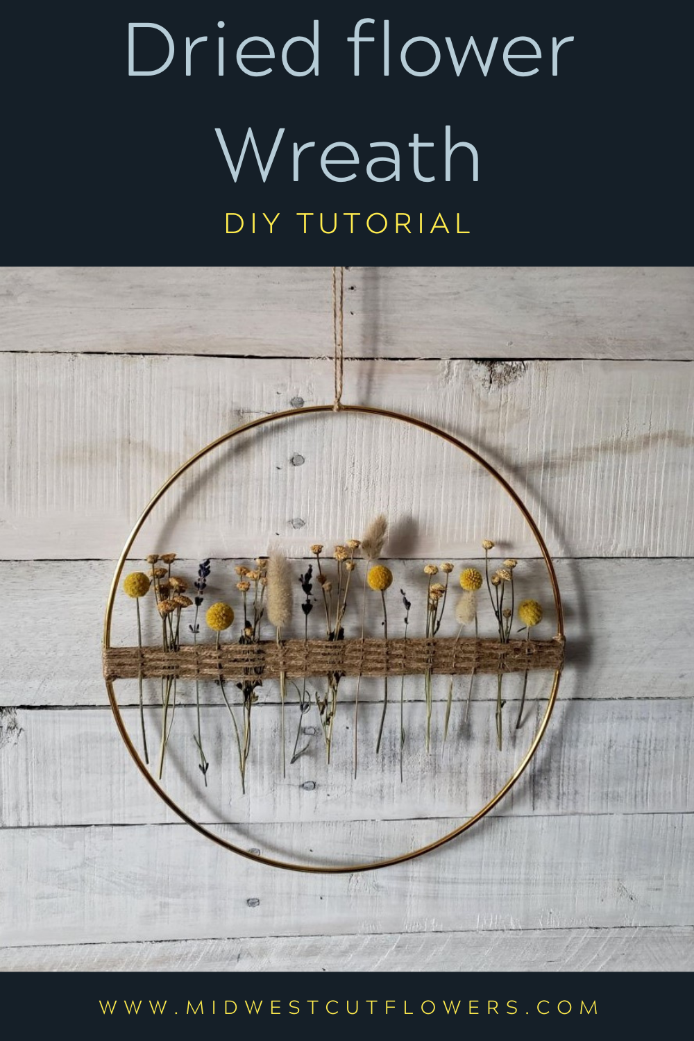 Dried flower wreath diy