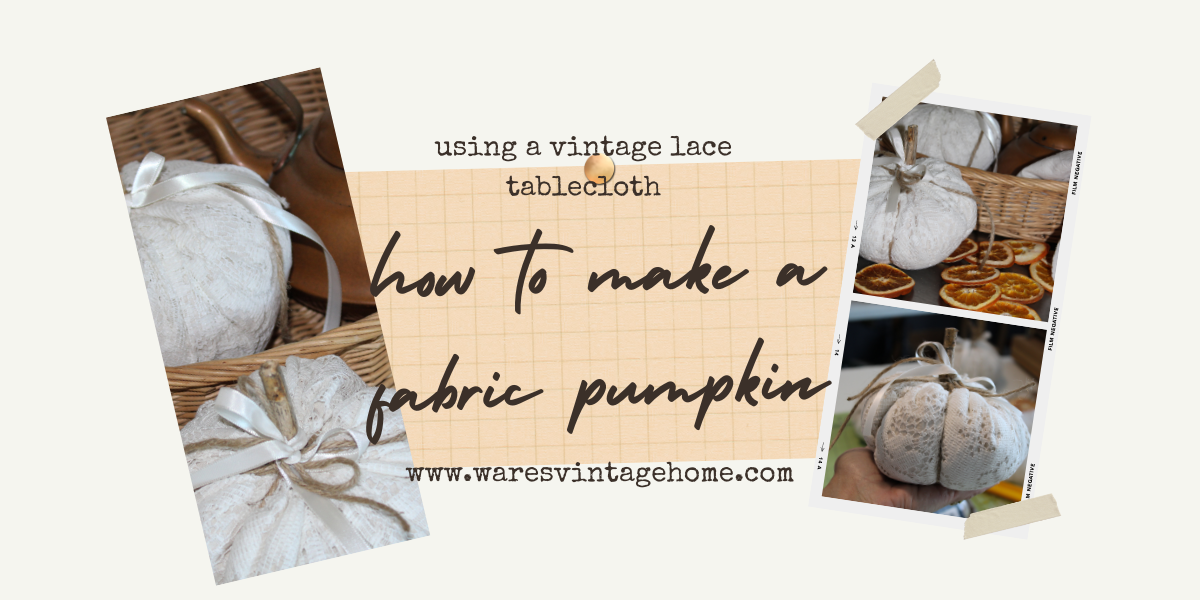 how to make a fabric pumpkin easy diy with your grandmas tablecloth
